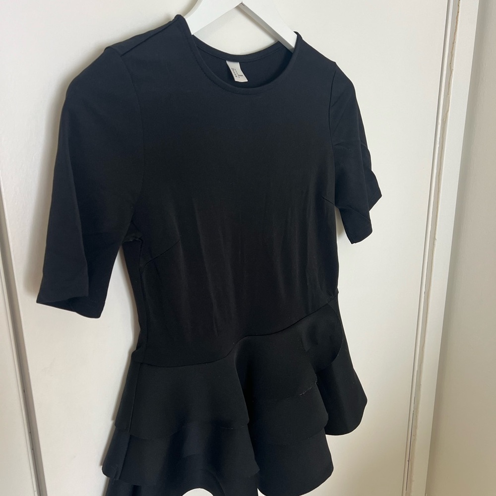 Elegant Black Peplum Top